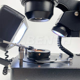 Albenth 10X-40X Jewelry Gem Trinocular Stereo Microscope on Pillar Stand 5.1MP USB Camera