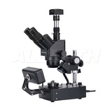 Albenth 10X-40X Jewelry Gem Trinocular Stereo Microscope on Pillar Stand 5.1MP USB Camera