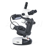 Albenth 6.7X-45X Trinocular Zoom Stereo Gemological Jewelry Microscope Track Stand Microscopes