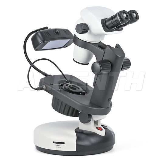 Albenth 6.7X-45X Binocular Zoom Stereo Gemological Jewelry Microscope Track Stand Microscopes