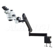 Albenth 7X-45X Trinocular Boom stand stereo microscope, 770mm Horizontal moving