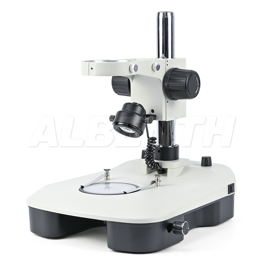 Albenth VL-1SLF Microscope Stand 76mm Coarse Focus Track Stand With Brightfield & Darkfield Diascopic LED Microscope And Rotating Mirror