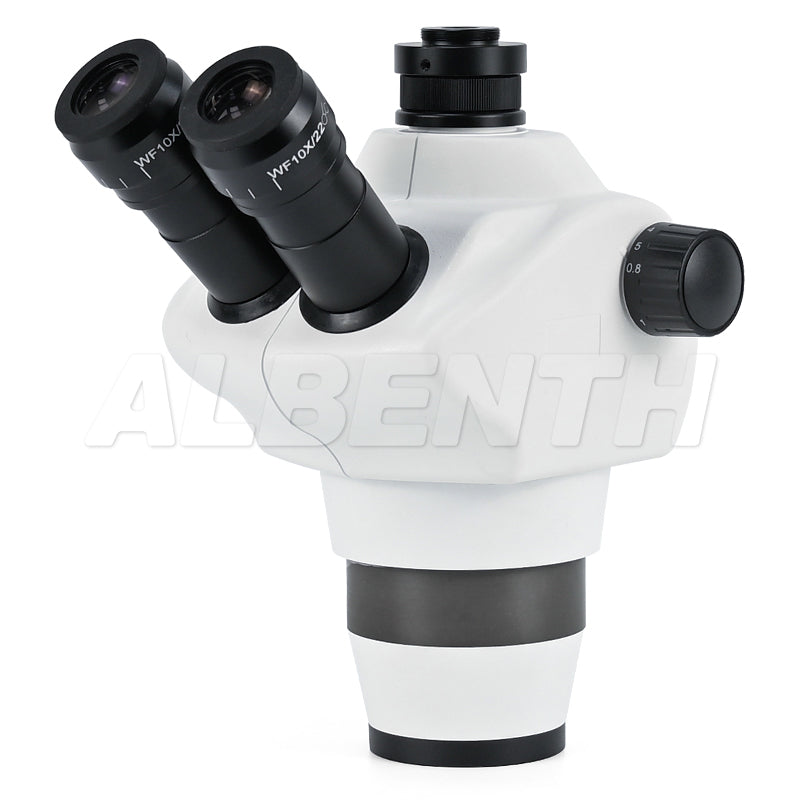 Albenth 0.8X-5X Trinocular Stereo Zoom Microscope Head