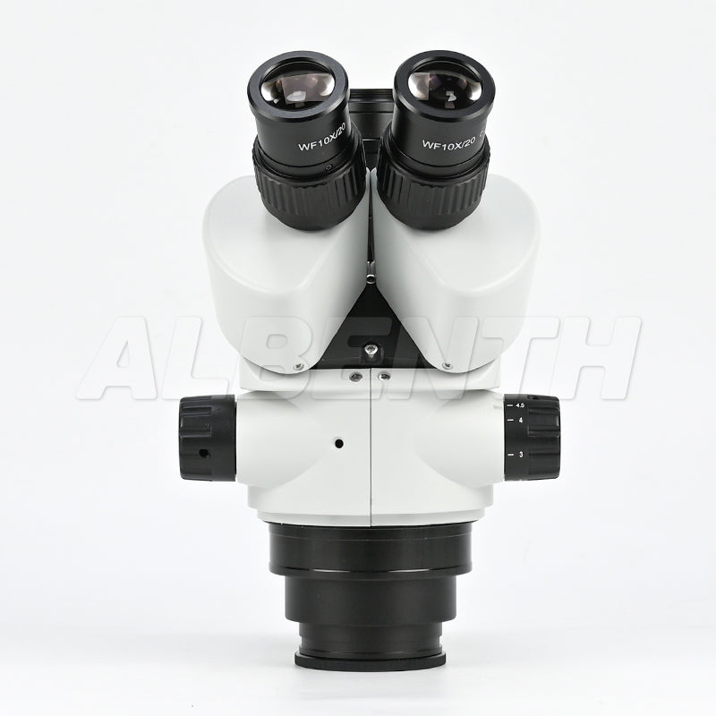 Albenth 7X-45X Simul-Focal Trinocular Zoom Stereo Microscope Head