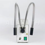 Albenth 150W Halogen Cold Fiber Dual Gooseneck Microscope Illuminator