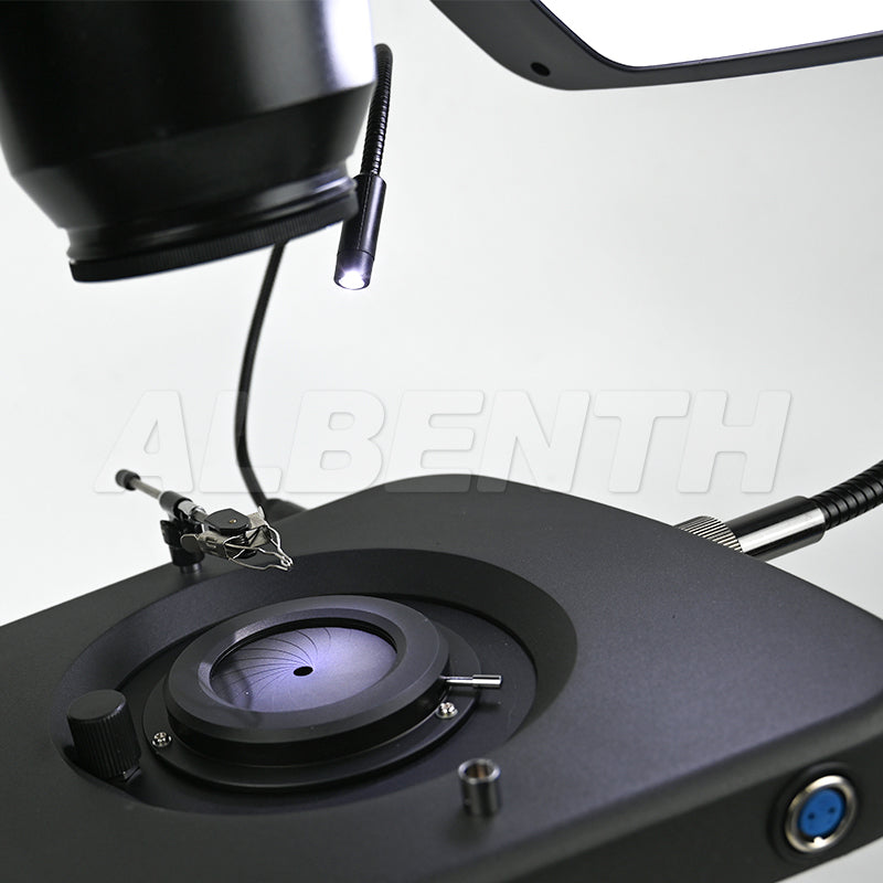 Albenth 6.5X-65X Binocular Zoom Stereo Gemological Jewelry microscope Track Stand Microscopes