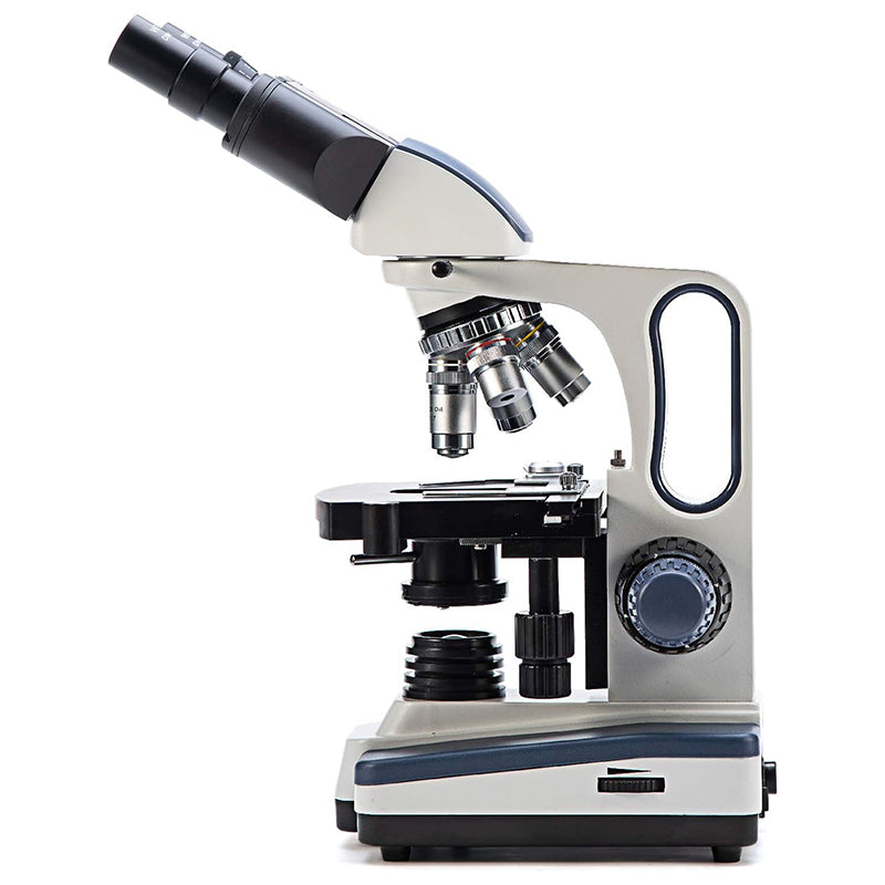 SWIFT SW350B 40X-2500X Biological Microscope With Siedentopf Binocular Head, 10X 25X Eyepieces, Mechanical Stage, Abbe Condenser