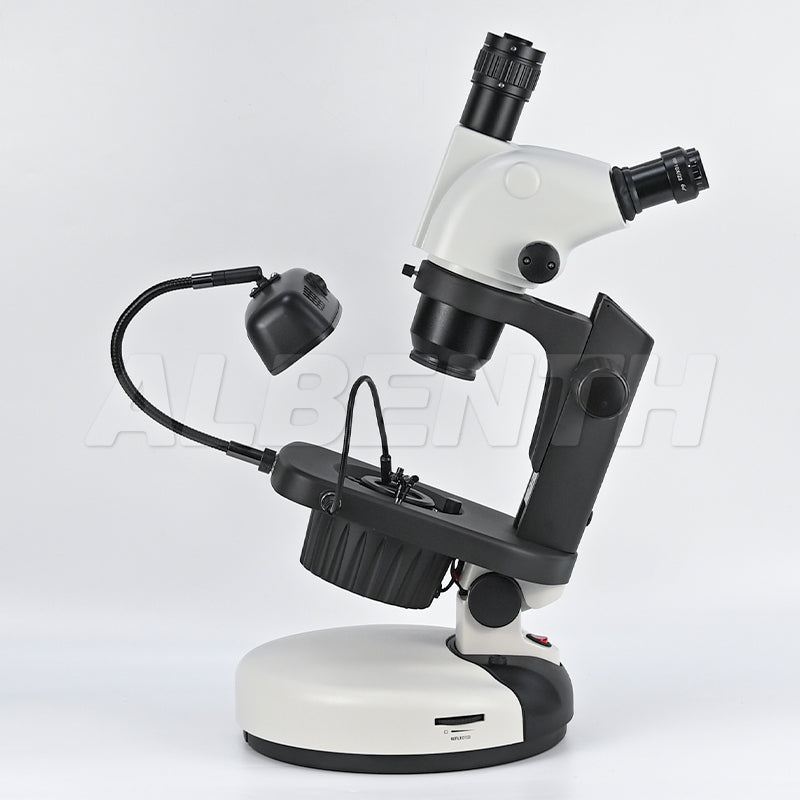 Albenth 6.5X-65X  Trinocular Zoom Stereo Gemology Jewelry microscope Microscope Track Stand Microscopes