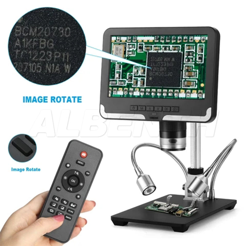 Albenth 7'' Screen 1080P Microscope for Phone Watch Repairing