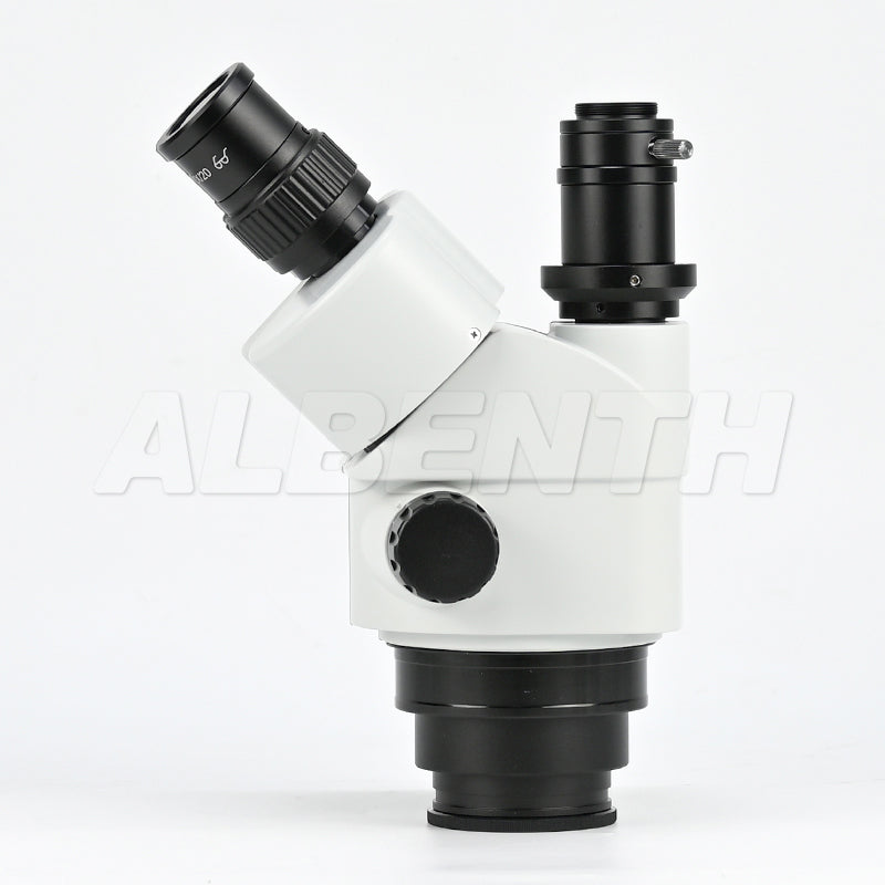 Albenth 7X-45X Simul-Focal Trinocular Zoom Stereo Microscope Head