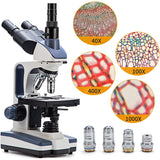 SWIFT SW350T 40X-2500X Biological Trinocular Microscope With 10X 25X Eyepieces, Mechanical Stage, Abbe Condenser