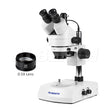 Albenth 7X-45X Trinocular Stereo Zoom Microscope with 0.5X Auxiliary Lens, Incident and Transmitted LED Light