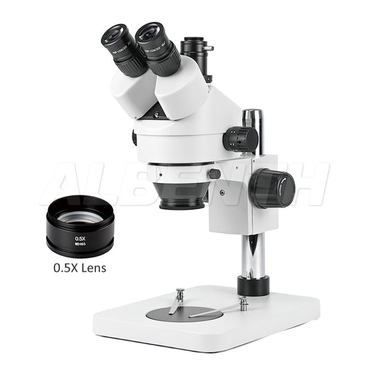 Microscopio stereo trinoculare 0.7-4.5x Trinoculare