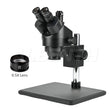 Albenth 7X-45X Black Zoom Trinocular Stereo Microscope With 0.5X Auxiliary Lens