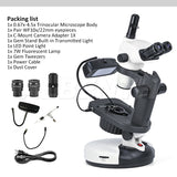 Albenth 6.7X-45X Trinocular Zoom Stereo Gemological Jewelry Microscope Track Stand Microscopes