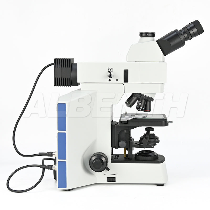 50X-500X Trinocular Dual-illumination Metallurgical Microscope with Polarizing kits