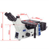 50x-500x Inverted Trinocular Bright Field Metallographic Microscope