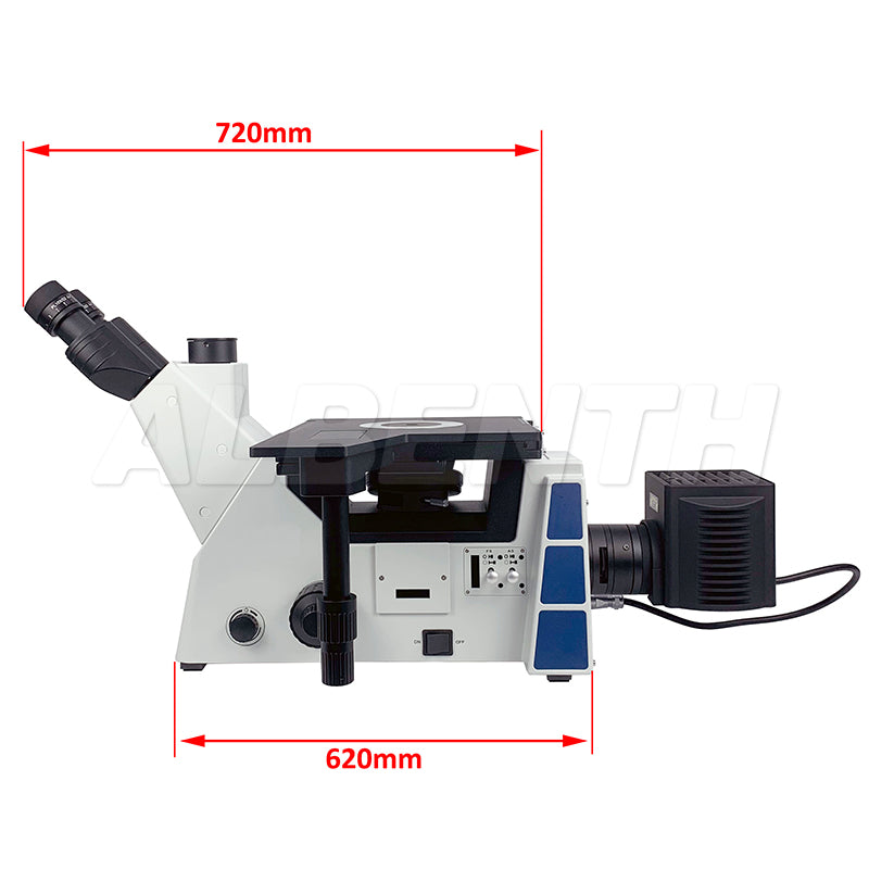 50x-500x Inverted trinocular Bright & dark Field metallographic microscope