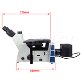 50x-500x Inverted Trinocular Bright Field Metallographic Microscope