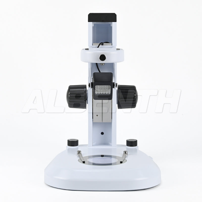 Albenth Microscope Track Stand - 76mm Coarse Focus, Top and Bottom LED Light (Separate Dimmable)