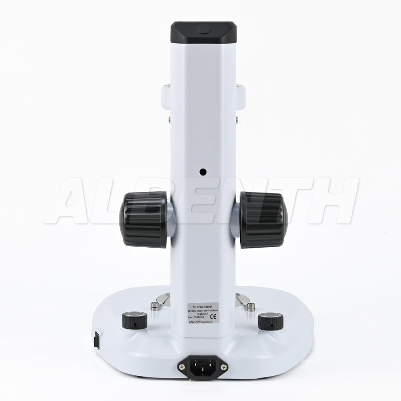 Albenth Microscope Track Stand - 76mm Coarse Focus, Top and Bottom LED Light (Separate Dimmable)