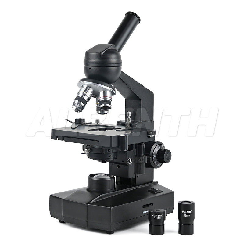 Albenth 40x-400x Monocular Biological Microscope With WF10X/16mm; WF16X Eyepiece  4X 10X 40X Objectives