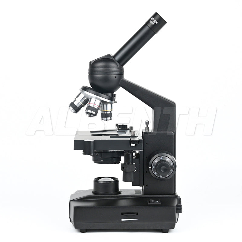 Albenth 40x-400x Monocular Biological Microscope With WF10X/16mm; WF16X Eyepiece  4X 10X 40X Objectives