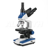 Albenth KHU-210T 40X-2500X Professional LED Brightfield Trinocular Microscope Magnification with Siedentopf Head, 3D Mechanical Stage