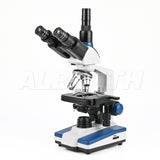 Albenth KHU-210T 40X-2500X Professional LED Brightfield Trinocular Microscope Magnification with Siedentopf Head, 3D Mechanical Stage