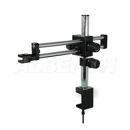 Double Arm Boom Stand with C-Clamp for Stereo Microscopes Body