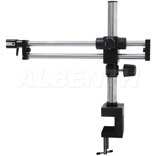 Double Arm Boom Stand with C-Clamp for Stereo Microscopes Body