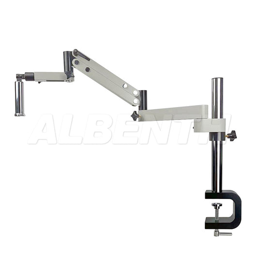 Articulating Arm Stand with Vertical Post Tiltable Arbor and C-Clamp