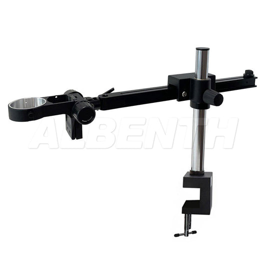 Single Gliding Arm Boom Stand with C-Clamp and 76mm Focus Block