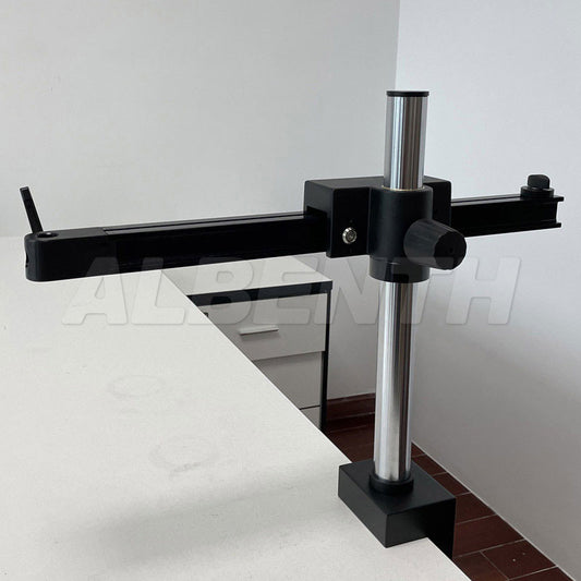 Single Gliding Arm Boom Stand with C-Clamp for Stereo Microscopes Body