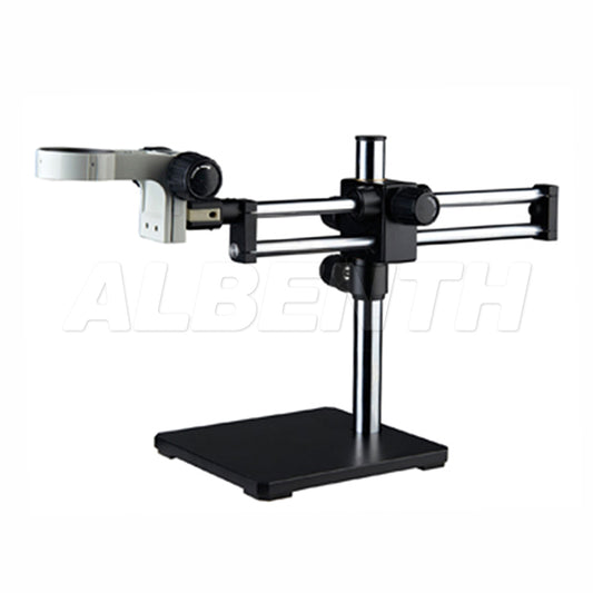 Double Arm Boom Stand for Stereo Microscopes - 76mm Focus Block