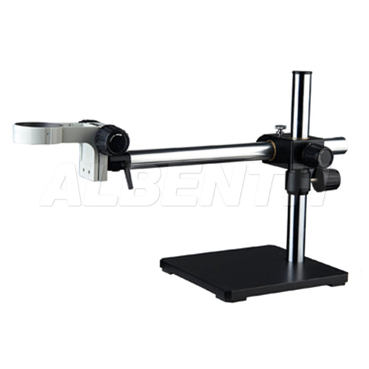 Single Arm Boom Stand with Heavy-duty base-  76mm Focus Block for Stereo Microscopes 76mm Focus Block