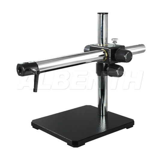 Single Arm Boom Stand with Heavy-duty Base for Stereo Microscopes 76mm Focus Block