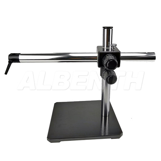 Single Arm Boom Stand with Heavy-duty Base for Stereo Microscopes 76mm Focus Block