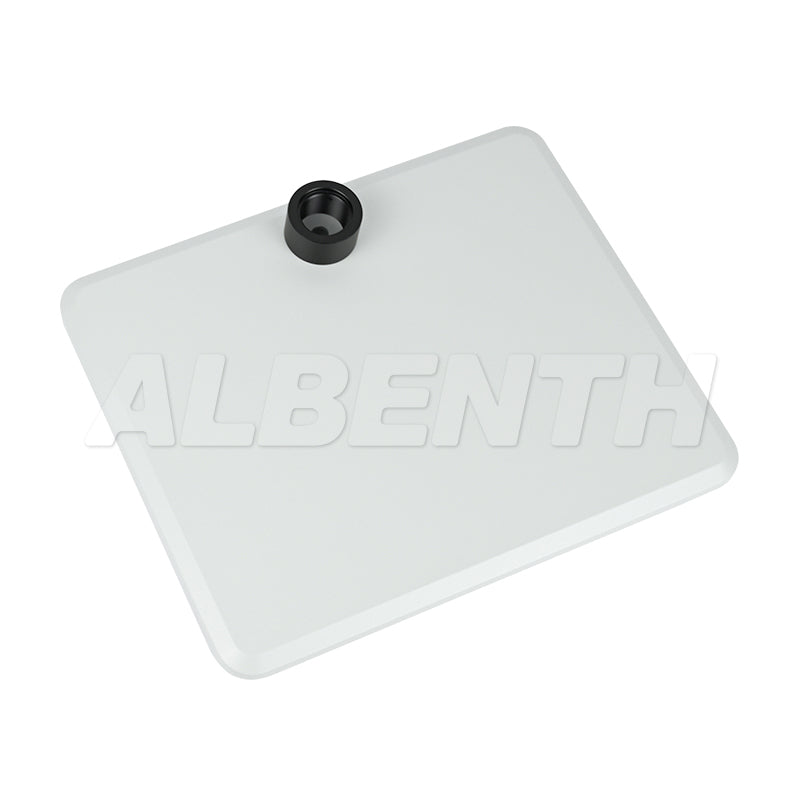 Albenth Stereo White Microscope Stand Base With Threaded Port