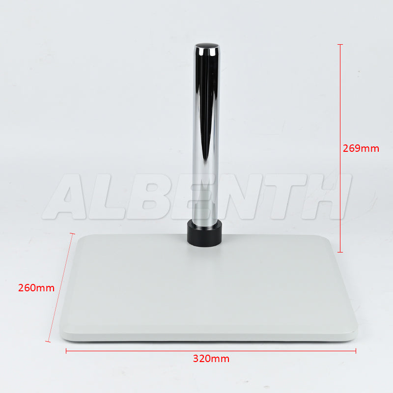 Albenth White Big Base for Stereo Microscope With Column