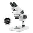 Albenth 7-45X Binocular Zoom Stereo Microscope Pillar Stand Microscope With 0.5X Auxiliary Lens