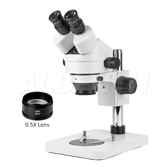 Microscopio stereo binoculare 0.7-4.5x zoom