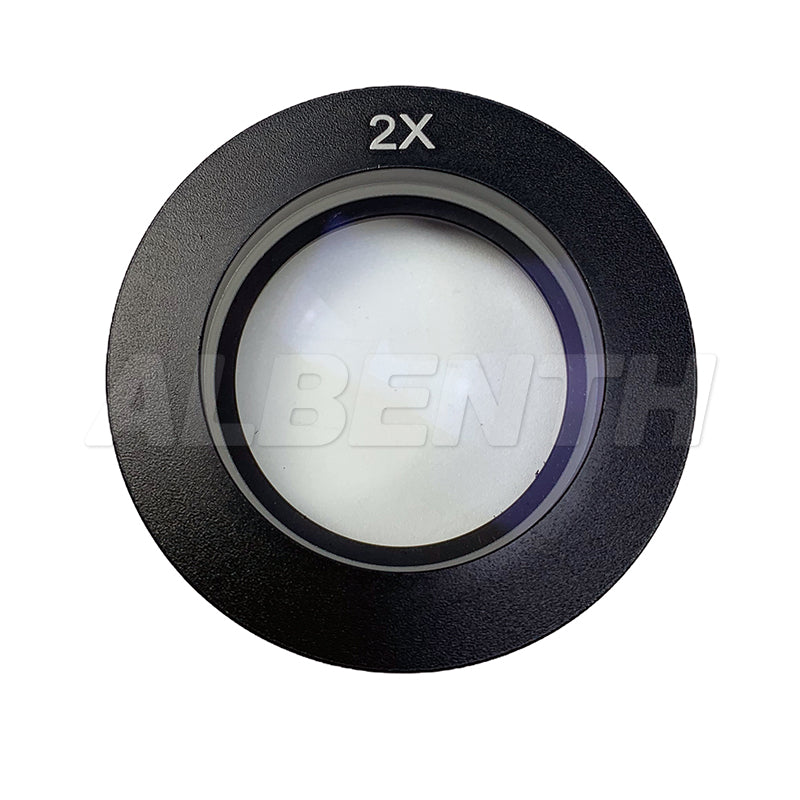 Albenth 2X Auxiliary Lens for 0.7X-5.0X Single Zoom Lens Stereo Microscopes