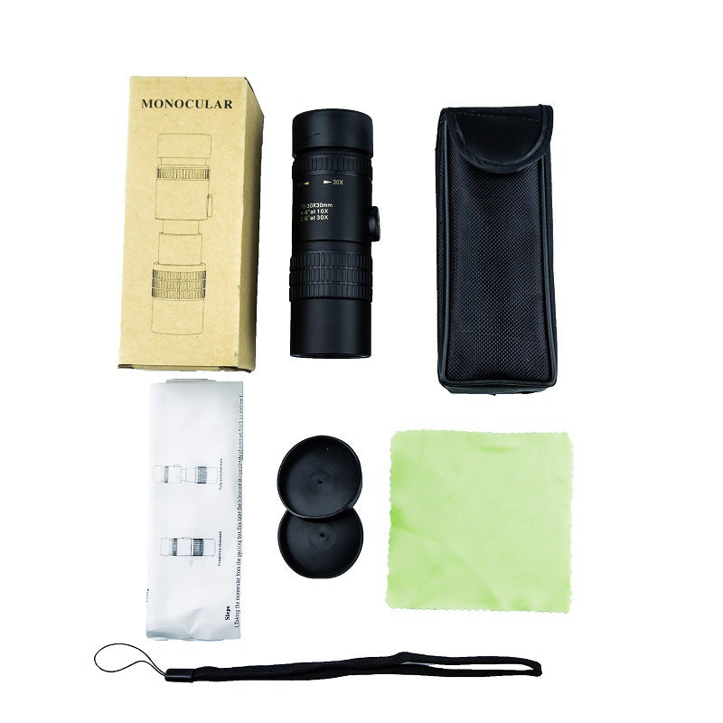 High Magnification Monocular 10-30*30 Outdoor Portable Zoom Telescopic Telescope