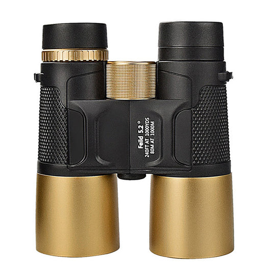 Cuerpo de metal de 12x42 HD Binoculars con color dorado.