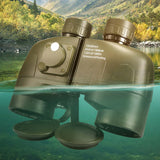 10X50 HD Waterproof Shockproof Binoculars with Compass and Ranging Function & Metal Body